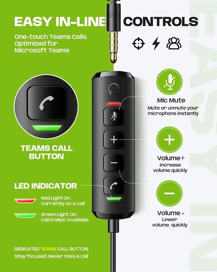 Casque USB Acer avec micro pour PC