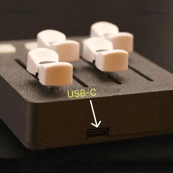 Contrôleur MIDI EM-PO2 – 4 Faders + 4 Boutons – Station de Travail Audio Numérique pour la Production Musicale et le Contrôle du Streaming