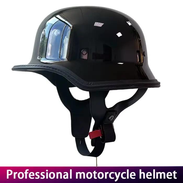 Casque de soldat rétro pour hommes, moto de croisière, vélo lourd, demi-seau de Style allemand, couvre-chef Vintage pour motards