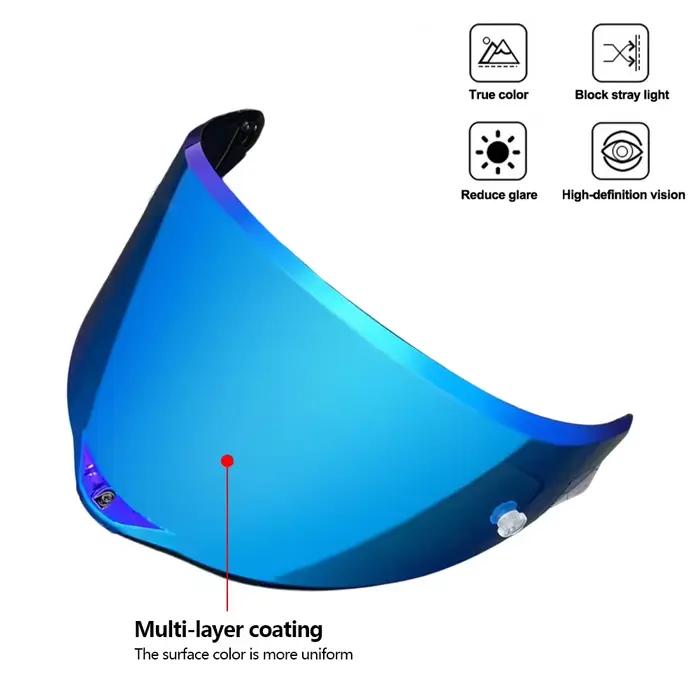 1 visière de casque de moto pour casques intégraux AGV Pista GP R GP RR Corsa R, lentille noire et argentée, visera moto