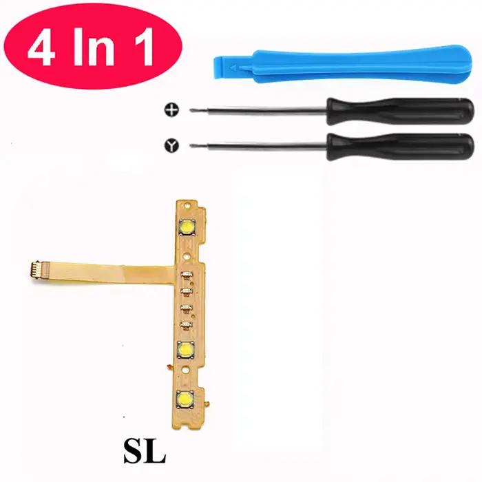 Pièces de rechange de câble flexible de clé de bouton SL SR pour contrôleur de jeu JoyCon NS de commutateur avec accessoire d'outil de tournevis