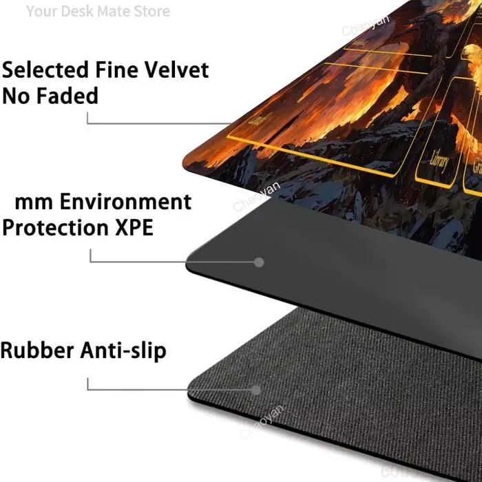 Tapis de jeu MTG Guerrier Blindé en argent antidérapant et durable pour Magic The Gathering occasions spéciales et cadeaux personnalisés