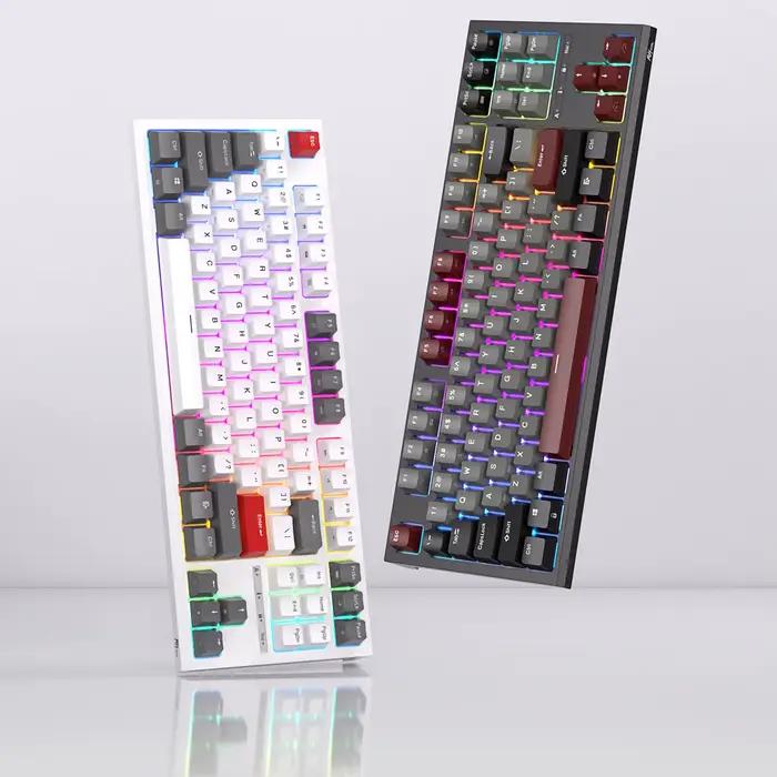 RK ROYAL KLUDGE R87 clavier de joueur brésilien filaire 87 touches rvb rétro-éclairé