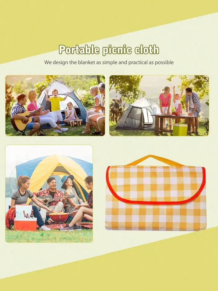 Tapis de pique-nique pliable, tapis de plage de sable Portable, tissu Non tissé épais, couverture de Camping, tapis de pique-nique en plein air résistant à l'humidité