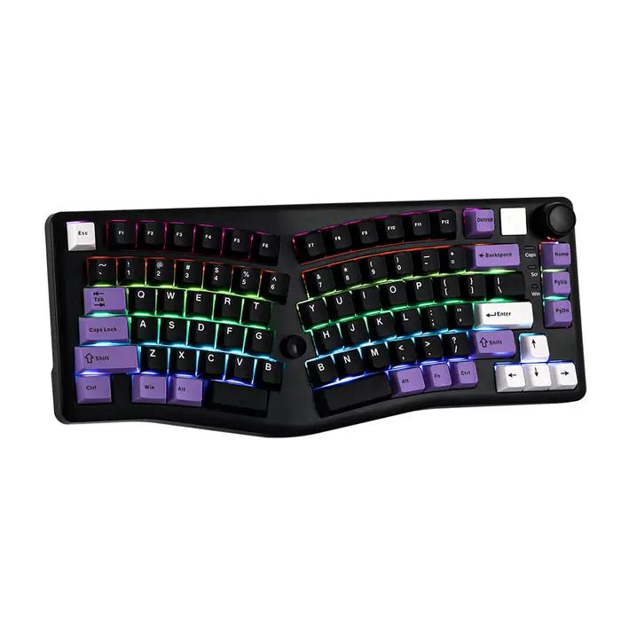 Clavier mécanique LEOBOG A75 Alice Layout joystick sans fil filaire interrupteurs noirs bleus couleurs argent noir blanc pour gamer créateur
