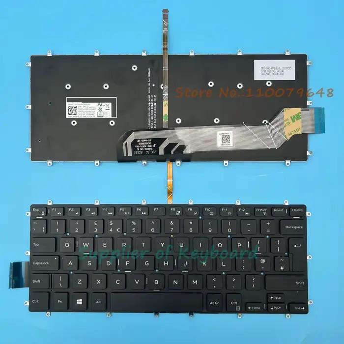 Clavier anglais/espagnol latin/royaume-uni/hébreu pour DELL Inspiron 13 5368 5369 5370 5379 5378 5568 5578 LATITUDE 3379 3390 3490 2 en 1
