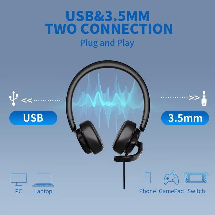 AWATRUE EH10 casque USB pour ordinateur portable