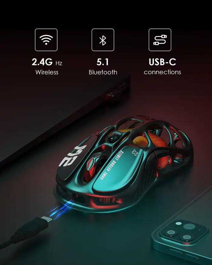Souris de jeu sans fil GravaStar Mercury M2