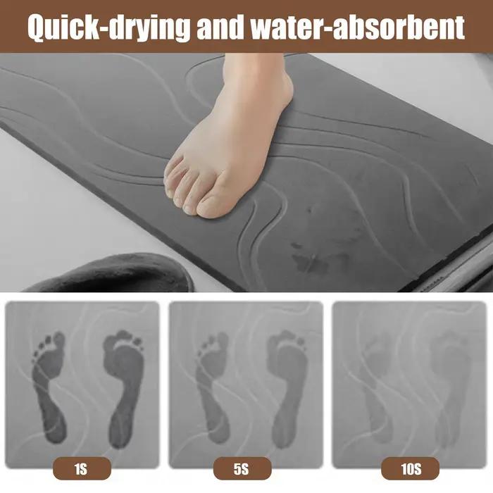 Tapis de bain en pierre absorbante, tapis antidérapant pour porte de toilette, absorption d'eau, séchage rapide, tapis de douche pour porte d'entrée, tapis de porte lavable