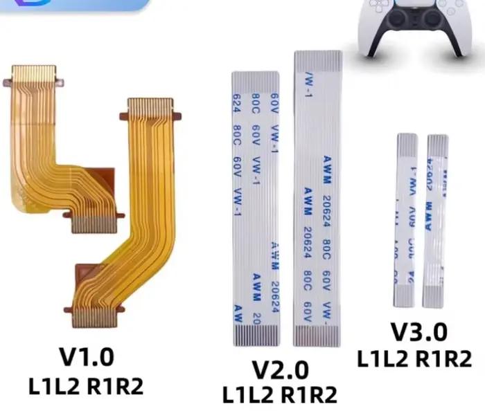 5 ensembles V1.0 2.0 3.0 LR L1 R1 L2 R2 moteur connecter ruban câble flexible poignée bouton carte pour PS5 contrôleur