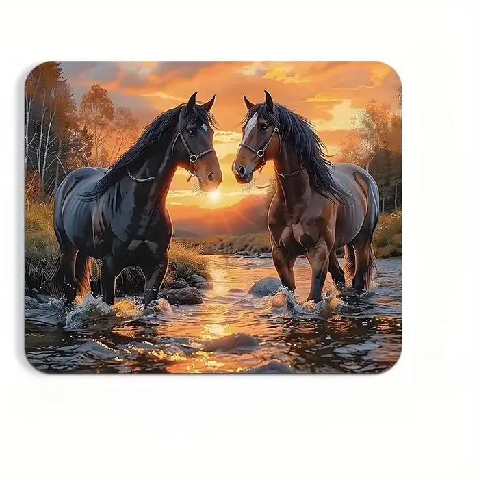 Tapis de souris à motif de cheval imprimé