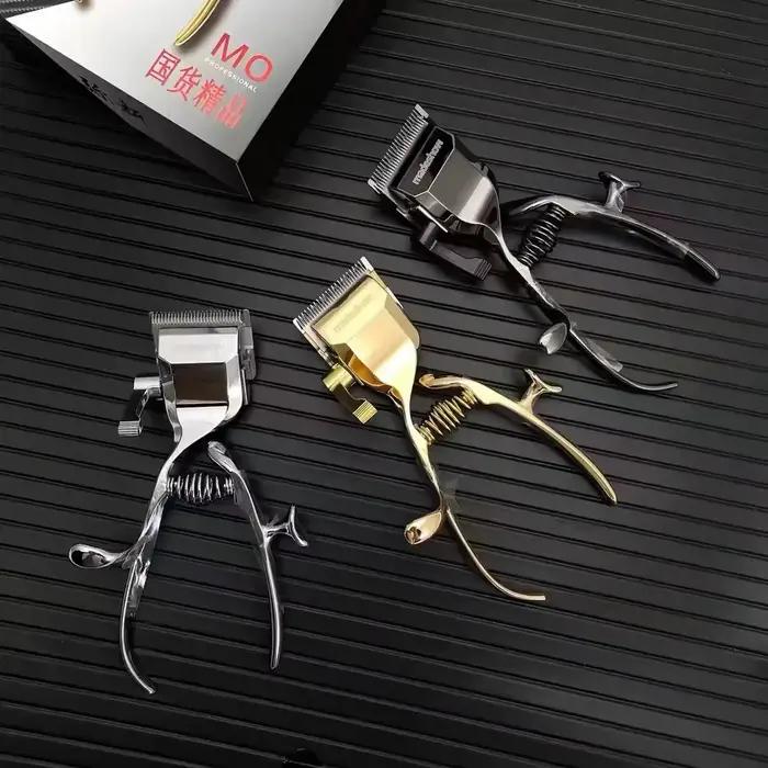 Tondeuse à cheveux manuelle professionnelle, corps entièrement métallique, outils professionnels pour barbier