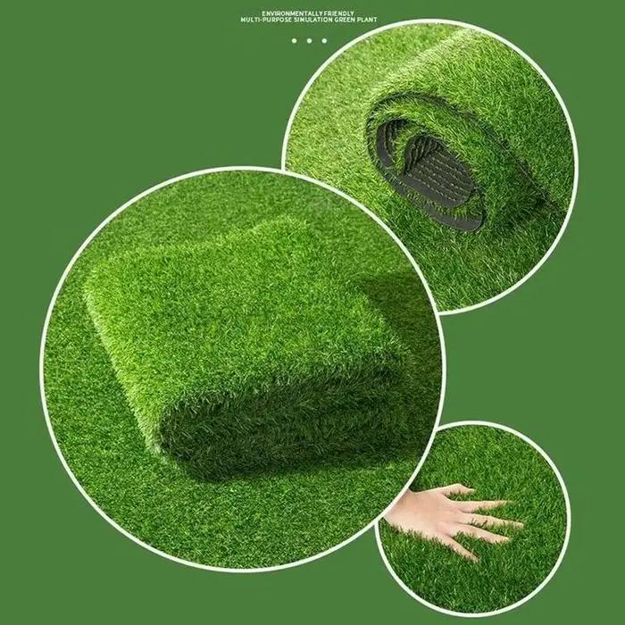 Gazon artificiel réaliste de 50/100cm, tapis synthétique lavable, décoration de jardin extérieur, tapis d'herbe artificielle pour intérieur