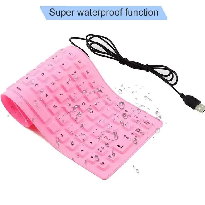 Mini clavier USB de jeu pliable en Silicone