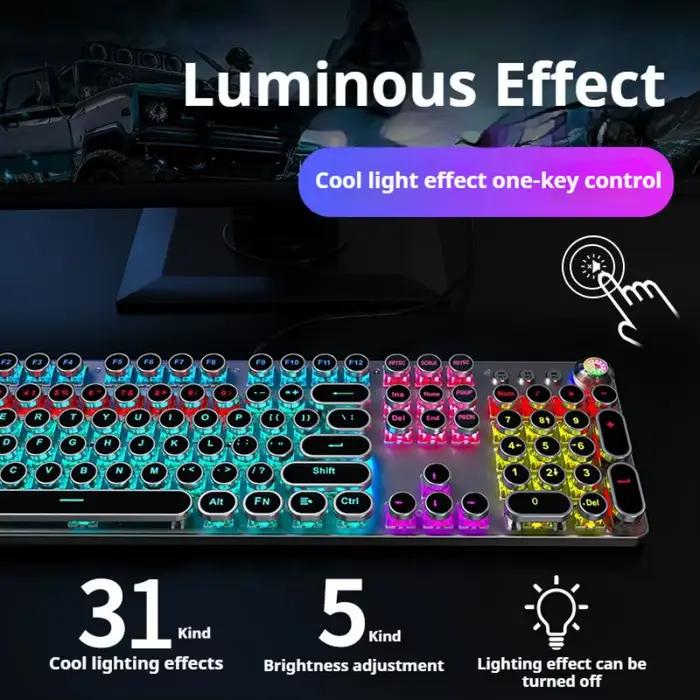 EWEADN TK100 Clavier mécanique filaire ergonomique