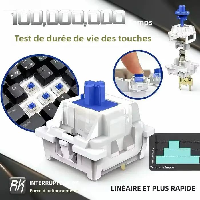 Clavier mécanique rétroéclairé RVB 61 touches