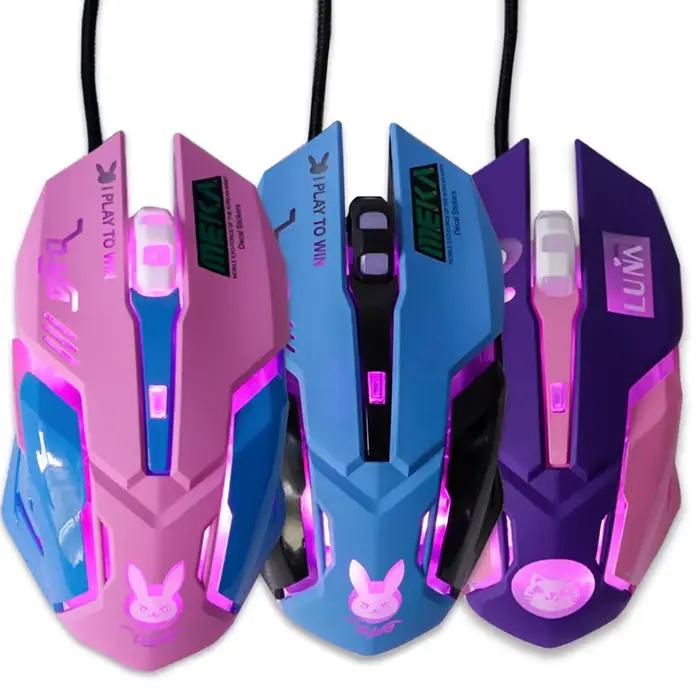 2400DPI souris de jeu couleur rétro-éclairé