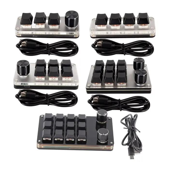 Clavier Macro clavier Macro rouge Plug and Play boutons personnalisés ergonomiques Mini clavier USB pour ordinateur de