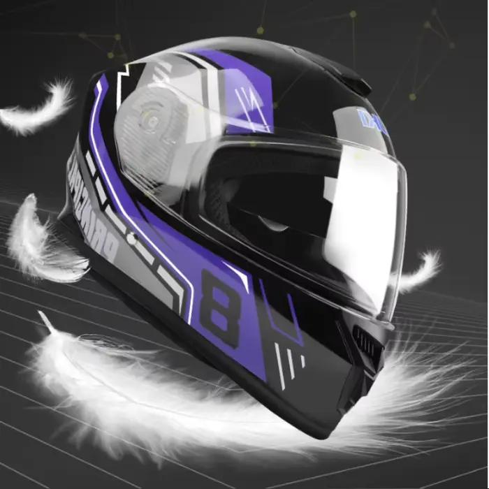 Casque de moto casque intégral pour hommes et femmes casque de sécurité pour Scooter électrique hiver Anti-buée et chaud
