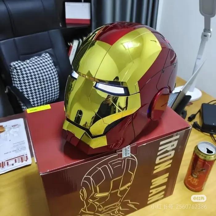 Casque Iron Man 1/1 Mk5 Mk50 Mk17, portable et transformable, ouverture et fermeture électriques activées par la voix de Jarvis, collection