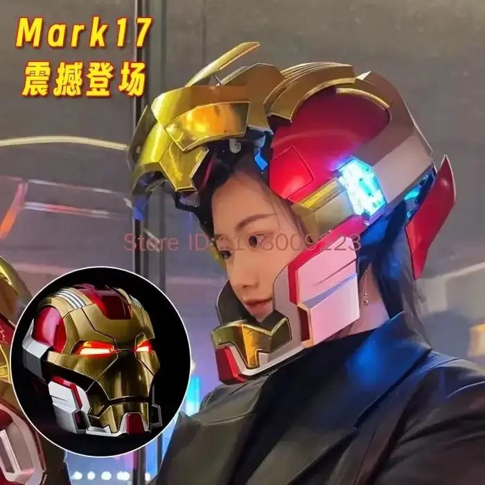 Casque Iron Man 1/1 Mk5 Mk50 Mk17, portable et transformable, ouverture et fermeture électriques activées par la voix de Jarvis, collection