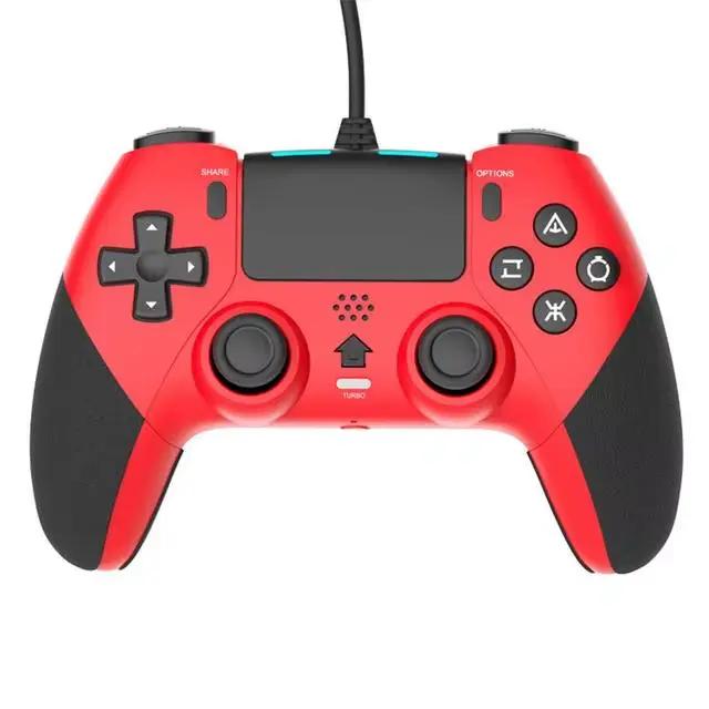 Manette de jeu filaire OWLLON avec vibration à 6 axes pour PS4 et Windows, joystick USB en ABS pour gamers Blanc Gris Noir Vert Occasions Spéciales