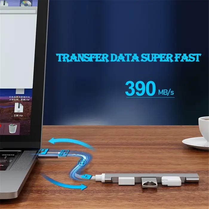 Hub USB 3.0 Hub USB 4 ports haute vitesse Type c séparateur 5Gbps pour accessoires informatiques HUB Multiport 4