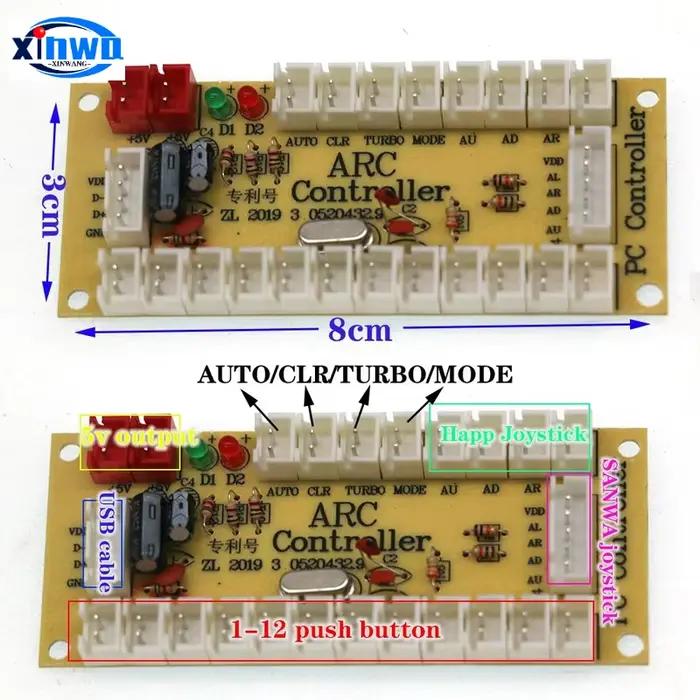 Contrôleur de jeu d'arcade USB pour PC Raspberry Pi