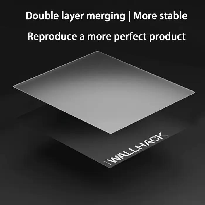 W-WALLHACK SP004 Tapis de souris en verre trempé noir et blanc