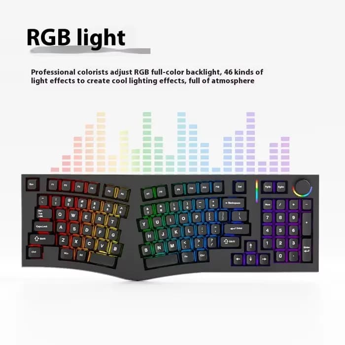 Feker-Clavier de jeu ergonomique filaire ou sans fil AlSTR98 Pro, RVB, claviers mécaniques, échange à chaud, prise en charge personnalisée VIA QBrosKeyboard, PC