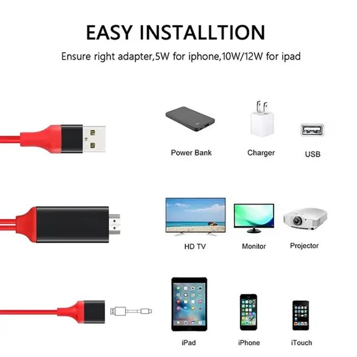 Câble USB Android pour téléphone vers HDTV HDMI