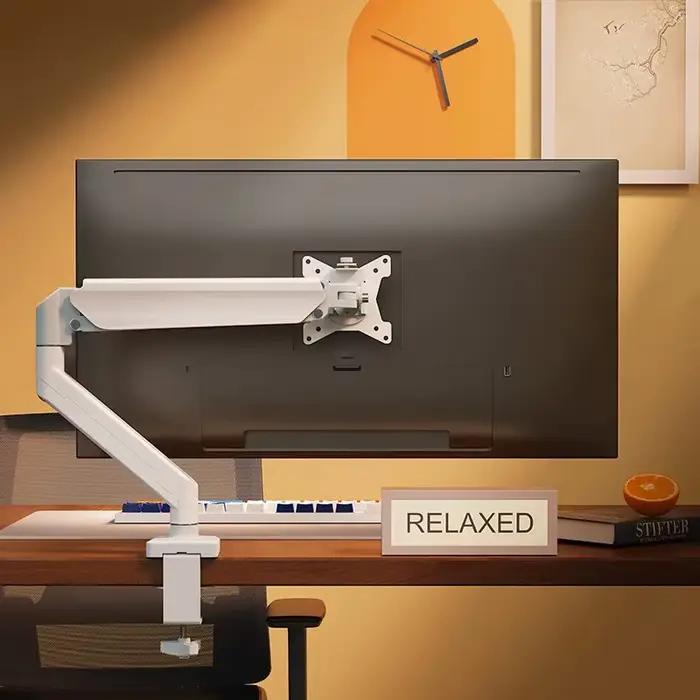 Support de montage pour moniteur acier laminé réglable inclinaison rotation capacité charge 2kg-10kg adapté écrans 13-24 pouces installation pince bureau