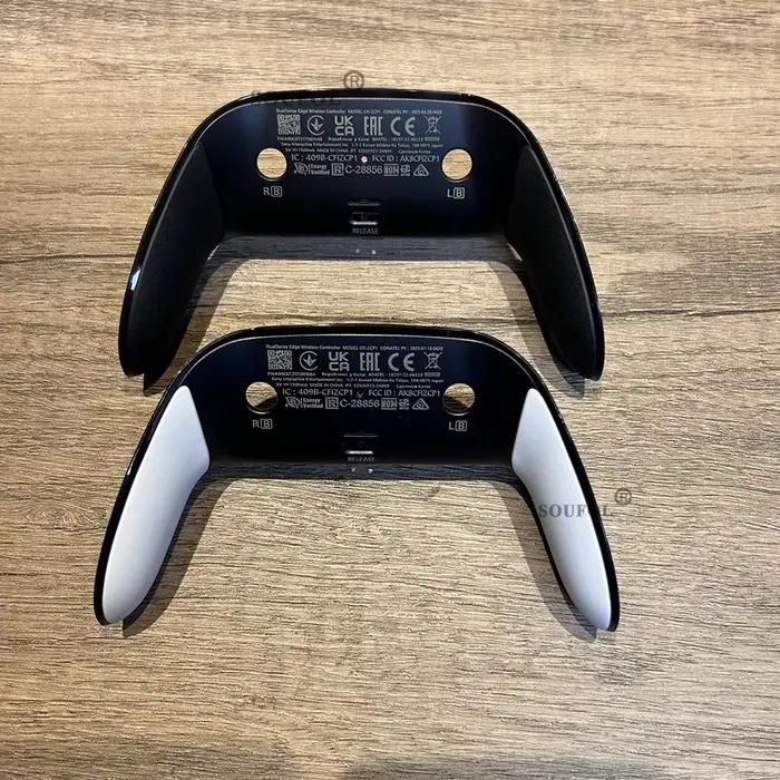 Noir blanc pour PS5 Edge manette de jeu couverture arrière remplacement anti-dérapant contrôleur pour coque pour étui poignée de protection améliorer