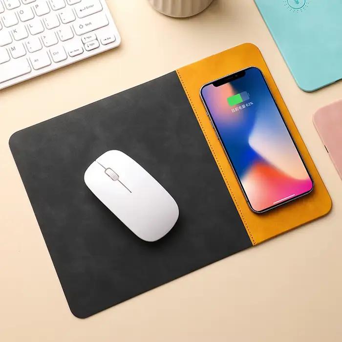 Tapis de souris avec chargeur rapide sans fil pour téléphone
