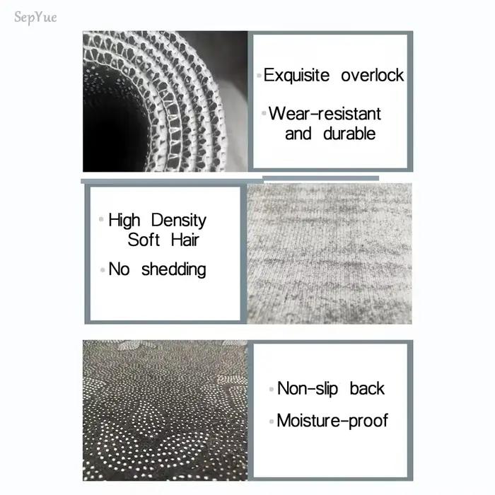 VIKAMA – tapis de sol de cuisine en velours, antidérapant, absorbant l'eau, résistant à l'huile, séchage rapide, salle de bain et toilettes, décoration de maison en cristal