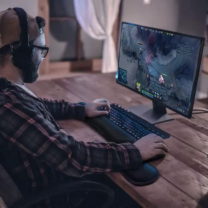 Repose-poignets pour clavier et souris avec support de poignet en mousse à mémoire de forme
