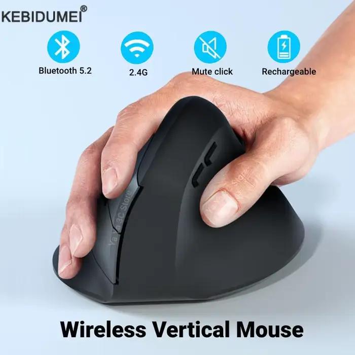 Souris verticale ergonomique 2.4G Bluetooth 5.2