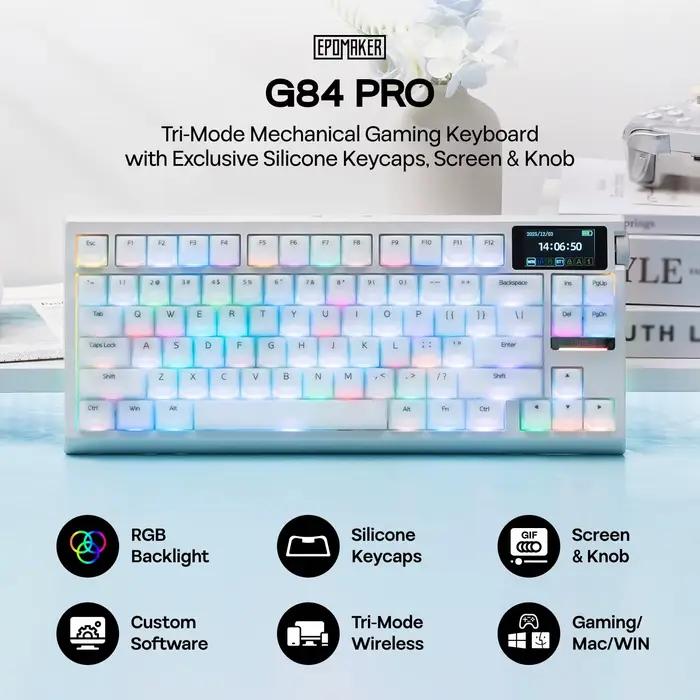 Précommande du clavier mécanique G84 PRO(EPOMAKER) 80% QWERTY ANSI US Layout filaire/Bluetooth/sans fil 2