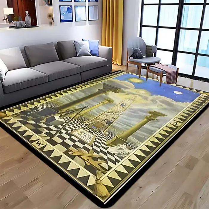 Tapis de Sol en Polymères de Style Maçonnique Lea