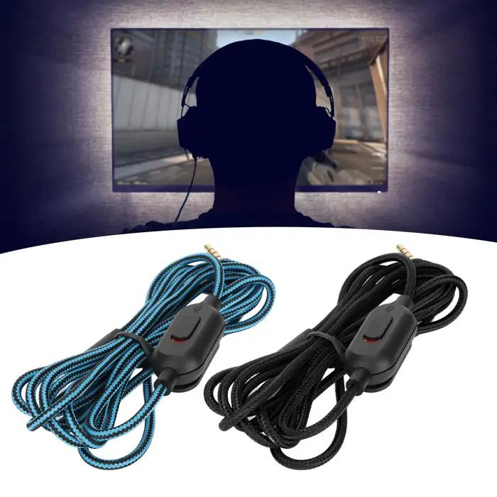 Câble de casque de jeu tissé