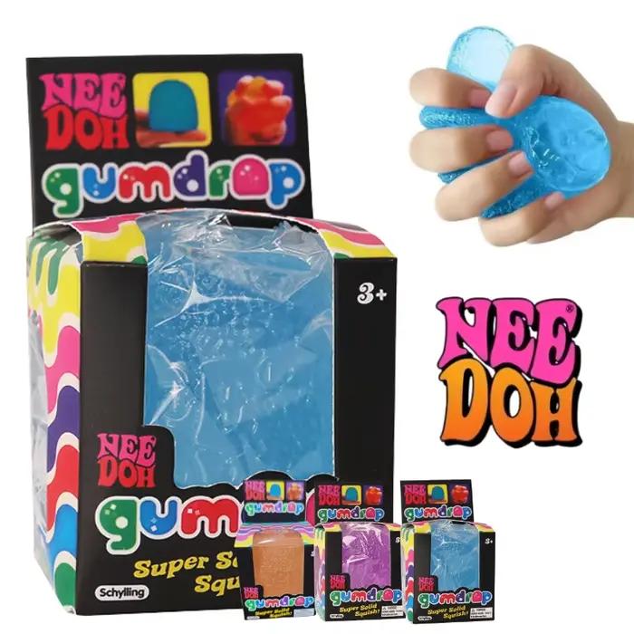 Schylling Mini Candy NeeDoh Gumdrop Jouet sensoriel souple anti-stress Balle à presser Boîte surprise
