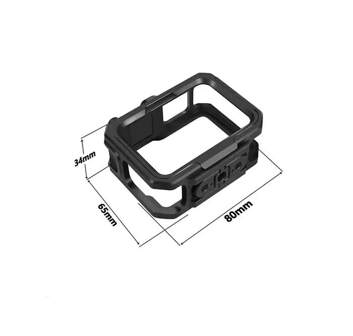 Coque de protection en alliage pour GoPro, adaptateur pliant magnétique, boîtier de cadre en aluminium, accessoires pour 12, 13, 11, 10, 9