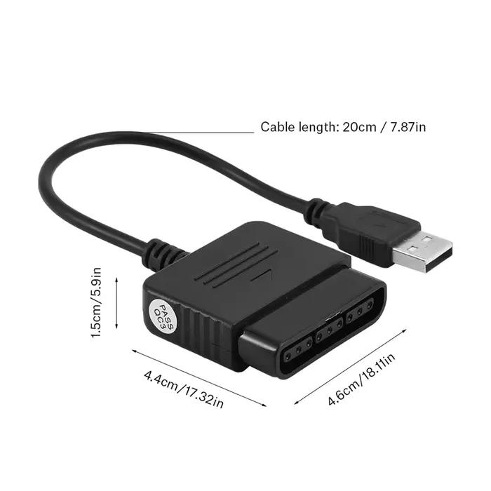 Adaptateur convertisseur USB pour manette Sony Playstation 2 PS2 pour PS3 et PC Windows