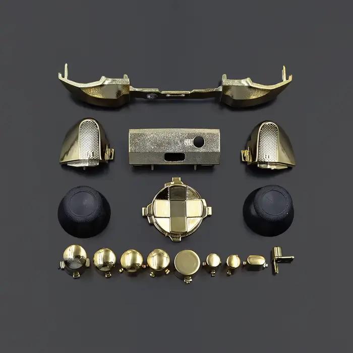 Kit de modification complet Chrome pour manette Xbox Series S/X - Boutons LB RB RT LT ABXY D-Pad et gâchettes améliorés