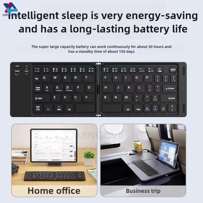 MINGCVIL Mini clavier sans fil pliable