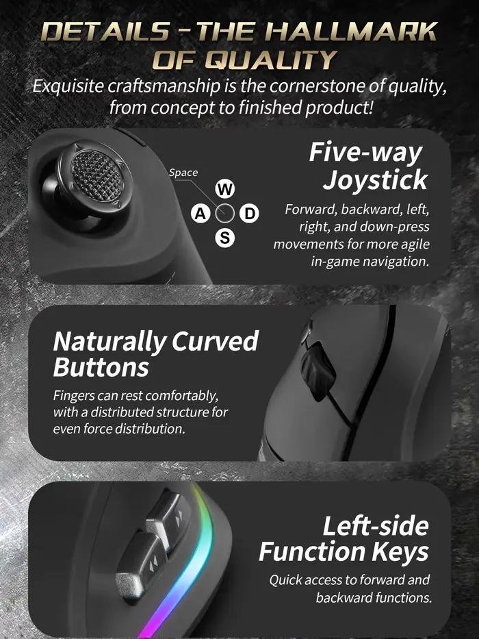 ZELOTES F18 souris ergonomique verticale 2.4G