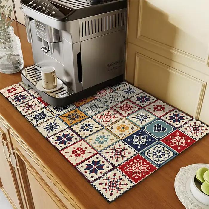 Machine à laver étanche, couvercle anti-poussière, four à micro-ondes, réfrigérateur, tapis de protection supérieur, tapis de vidange de café, napperon de Table