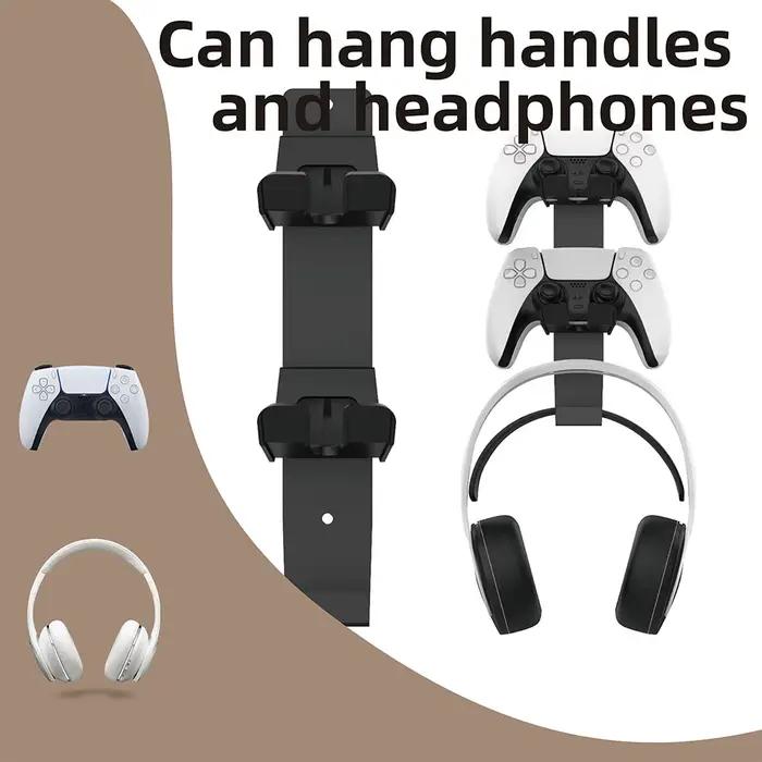 Support mural PS5, avec 2 supports de contrôleur et support de casque