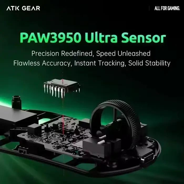 ATK FIERCE X souris de jeu 8K taux d'orientation PAW3950 Pro capteur en alliage d'aluminium et de magnésium