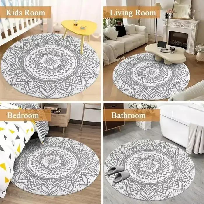 Tapis rond décontracté de jeu pour chambre de garçon